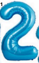 Globos Azul Números de 32 pulgadas
