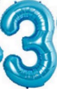 Globos Azul Números de 32 pulgadas
