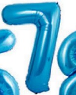 Globos Azul Números de 32 pulgadas