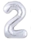 Globos Plateado Números de 40 pulgadas