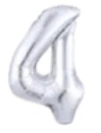 Globos Plateado Números de 40 pulgadas