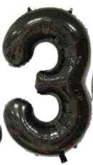 Globos Negro Números de 40 pulgadas