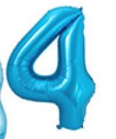 Globos Azul Números de 40 pulgadas