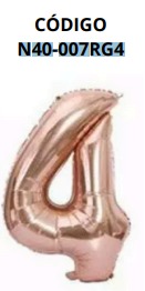 Globos Rose Gold Números de 40 pulgadas