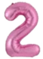 Globos Rosado Números de 16 pulgadas