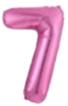 Globos Rosado Números de 16 pulgadas