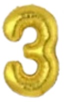 Globos Dorado Números de 16 pulgadas