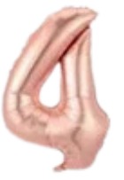 Globos Rose Gold Números de 16 pulgadas