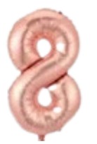 Globos Rose Gold Números de 16 pulgadas