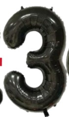 Globos Negro Números de 16 pulgadas