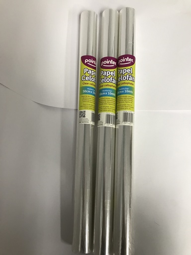 [35-CLP-5010 ] 35-CLP-5010 PAPEL CELOFAN TRANSPARENTE 50CMX10MT