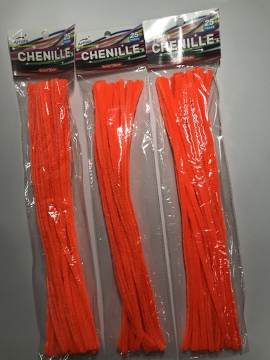 [38-AS0692-OR] 38-AS0692-OR LIMPIA PIPAS 25PCS 30CM NARANJA