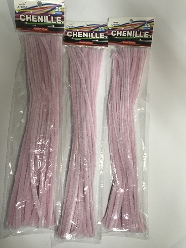 [38-AS0692-T04] 38-AS0692-T04 LIMPIA PIPAS 25PCS 30CM ROSA CLARO