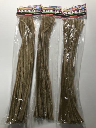 [38-AS0692-T19] 38-AS0692-T19 LIMPIA PIPAS 25PCS 30CM  CAFÉ CLARO