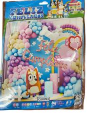 [O3U894] BOUQUET GLOB0S BINGO-BLUEY FELIZ CUMPLEA