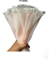 [TF-8282] ORGANZA C/PERLA PARA RAMO DE FLORES ROSA VIEJO