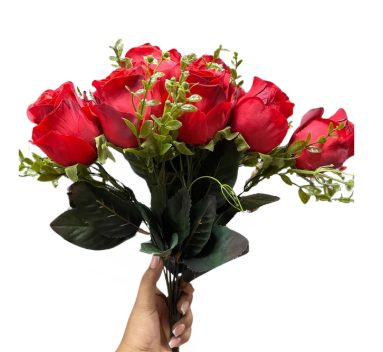 [TF-4254] RAMO BOTON FINO C/RELLENO X9 ROJO