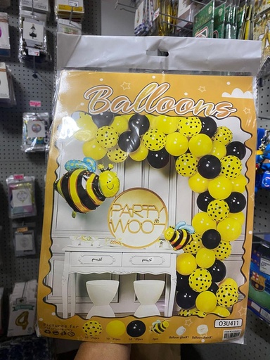 [03U411] BOUQUET DE GLOBOS ABEJA PARTY-WOO