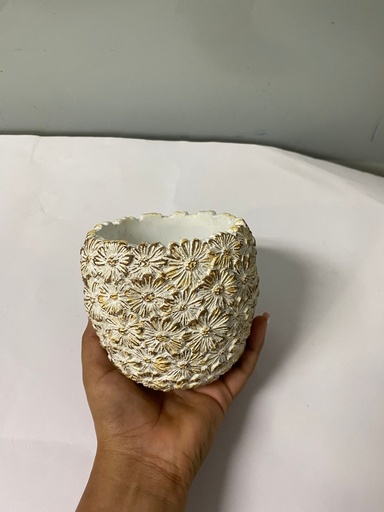 [TF-6893] MASETERA REDONDA C/ DETALLE DORADOS