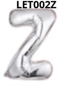 [LET002Z] GLOBO LETRA Z 16 PULGADAS PLATEADO