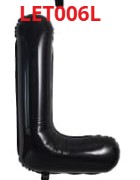 [LET006L] GLOBO LETRA L 16 PULGADAS NEGRO