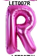 [LET007R] GLOBO LETRA R 16 PULGADAS ROSADO
