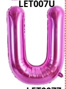 [LET007U] GLOBO LETRA U 16 PULGADAS ROSADO