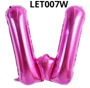 [LET007W] GLOBO LETRA W 16 PULGADAS ROSADO