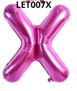 [LET007X] GLOBO LETRA X 16 PULGADAS ROSADO