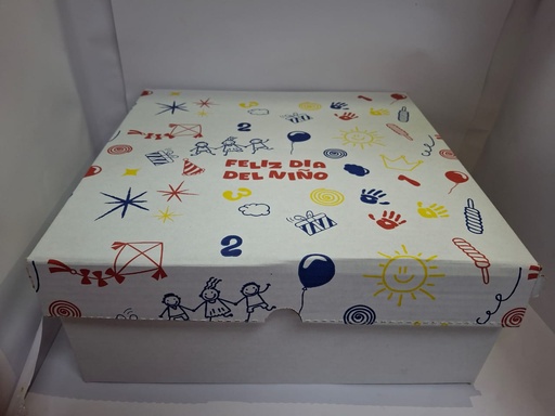 [PYM-000045] CAJA PASTEL DIA DEL NIÑO 14X14X6