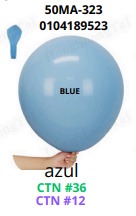 [50MA-323] Globos Pastel 50 piezas/bolsa 18"