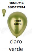 [50ML-214] Globos Metalicos 50 piezas/bolsa 12" VERDE CLARO