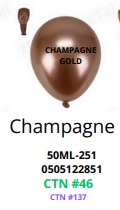 [50ML-251] Globos Metalicos 50 piezas/bolsa 12" CHAMPAGNE ROSA