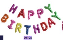 [79104] Globos Letras HAPPY BIRTHDAY 16 pulgadas