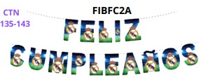 [FIBFC2A] BANNER “FELIZ CUMPLEAÑOS” CARTONCILLO 18x24cm