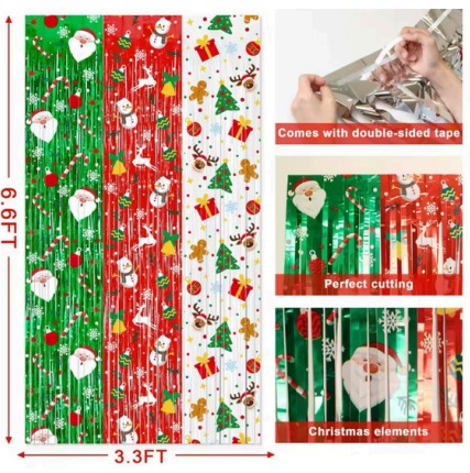 [FICN001] CORTINA NAVIDAD 6.6x3.3 pies