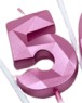 [FICND001-5] CANDELAS ROSADO DE NUMEROS 7cm