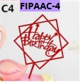 [FIPAAC-4] TOPPER PASTEL Cuadrados 6 pcs por bolsa 10x17cm