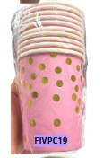 [FIVPC19] Vasitos para Cumpleaños 10 piezas ROSADO