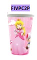 [FIVPC2P] Vasitos para Cumpleaños 10 piezas PRINCESA PEACH