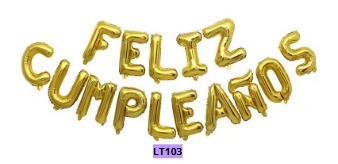 [LT103] Globos Letras HAPPY BIRTHDAY 16 pulgadas