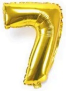 [N32-001G7] Globos Dorado Números de 32 pulgadas