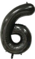 [N32-005N6] Globos Negro Números de 32 pulgadas