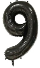 [N32-005N9] Globos Negro Números de 32 pulgadas