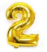 [N40-001G2] Globos Dorado Números de 40 pulgadas