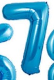 [N40-005N7] Globos Azul Números de 40 pulgadas