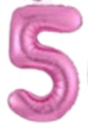 [N40-006N5] Globos Rosados Números de 40 pulgadas