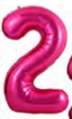 [NU-RMF-2] Globos Rosado Números de 32 pulgadas