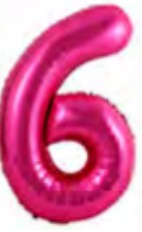 [NU-RMF-6] Globos Rosado Números de 32 pulgadas