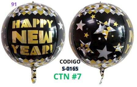 [S-0165] Globos Año Nuevo 18 Pulgadas